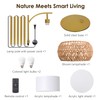 DRAWNCAT Gold Boho Rattan Floor Lamp w/Remote, Dimmable (2700K -