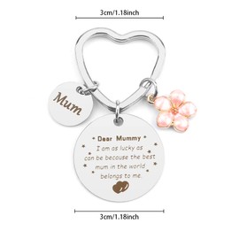 Hoosmoon Mum Gifts Christmas Mum Gifts Mum Keyring Mum Gifts from Daughter Son Mothers Day Gifts for Mum from Daughter Son Mum Presents Mummy Keyring Mum Birthday Christmas Thanksgiving Gifts