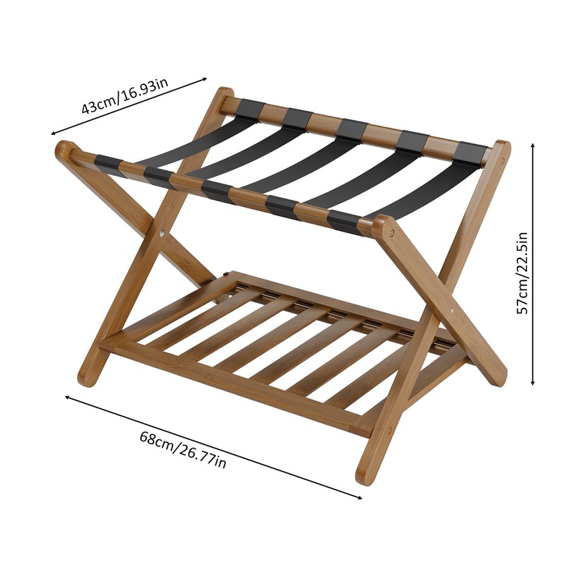 Morwdxef Set of 2 Fully Assembled Luggage Rack for Guest