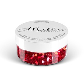 MARBLERS Cosmetic Grade Chunky Shape Glitter [Heart] 0.18oz (5g) | Flake | Non-Toxic | Vegan | Cruelty-Free | Eyeshadow, Nail Polish, Nail Art | Festival, Rave & Party Makeup | Body & Face