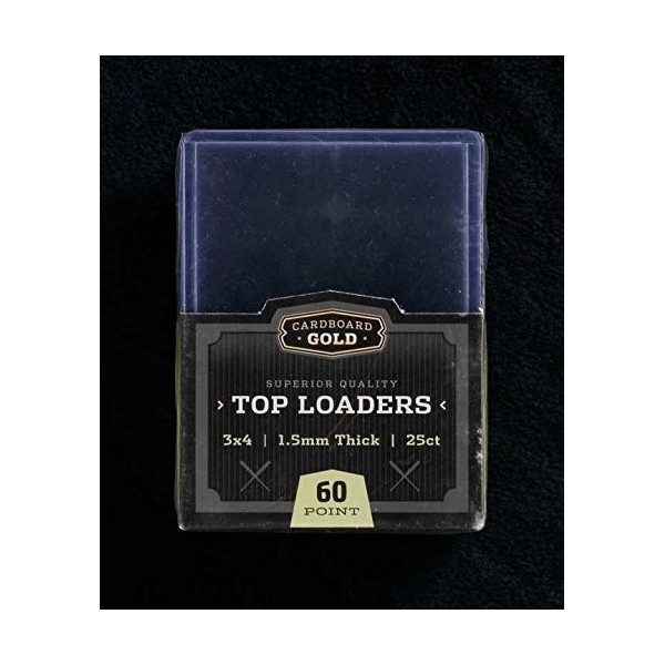 Cardboard Gold 1x 25ct CBG 60 pt 3" x 4" PRO Toploaders Keeps Thick Cards Ultra Protected