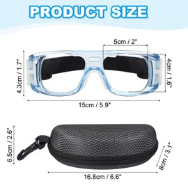 PATIKIL Adjustable Professional Sports Goggles, Unisex Safety Glasses Outdoor Sports Protective Eyewear for Basketball Racquetball Football, Blue