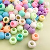 400 Pastel Multicolor Acrylic Large Hole Beads 10mm with 4.8mm