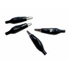 Proops Crocodile Clips with Protective Insulation Cover, Black, Pack of