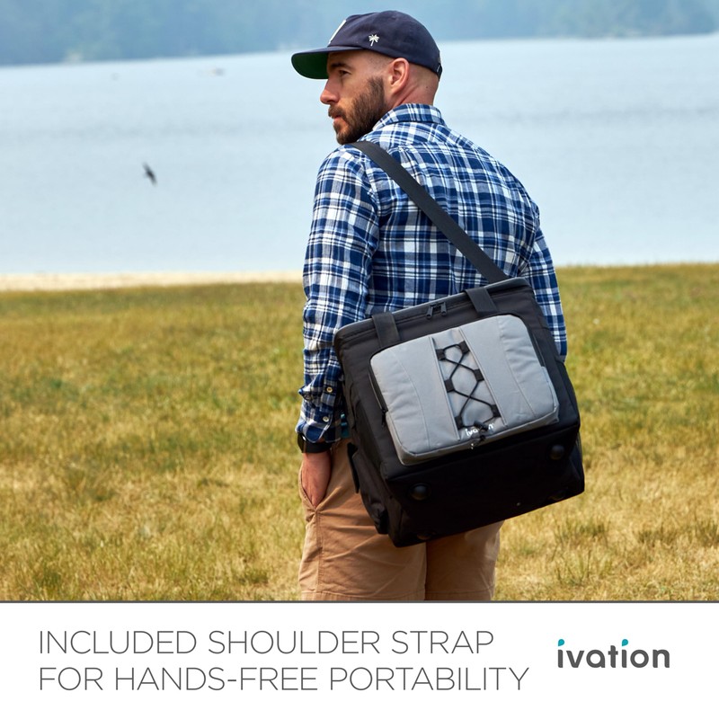 Ivation Portable Electric Cooler Bag | 18L Soft Sided Thermoelectric