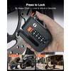 Motorcycle Disc Lock Anti-Theft Wheel Brake Lock, 4-Digit Code, 5ft
