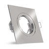 linovum Recessed Spotlight Frame Square Stainless Steel Look Brushed Rigid