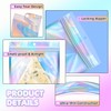 JETMORE Mylar Bags, 50 PCS Resealable Bags-2.4x9in, Holographic Bag for