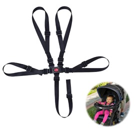 5-Point High Chair Safety Belt - Adjustable Baby Child Belt, Universal Replacement Strap for Pushchairs & High Chairs, Child Safety Lock (Black)