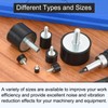 sourcing map 60 x 40mm M12 Female Thread Rubber Mounts,