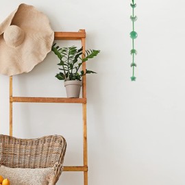 rockcloud Handmade Crystal Star and Moon Hanging Ornament Healing Crystals Home Office Decor Car Hanging for Yoga Meditaiton, Green Aventurine