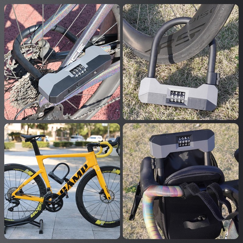LOHASWORK Bike Locks Heavy Duty Anti Theft,Combo Bike U Lock