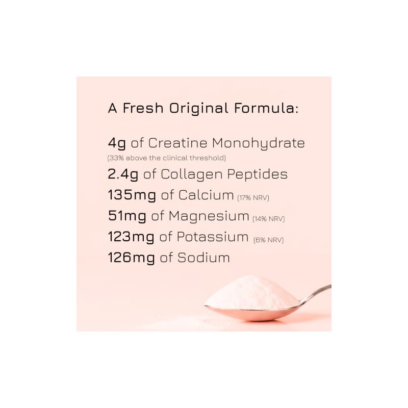 LOCUS Creatine Collagen & Electrolytes - 3-in-1 Powder, Unflavoured 320g