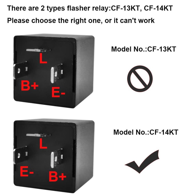 Gebildet 2 pieces 12V 3 Pin Electronic LED Flasher Relay