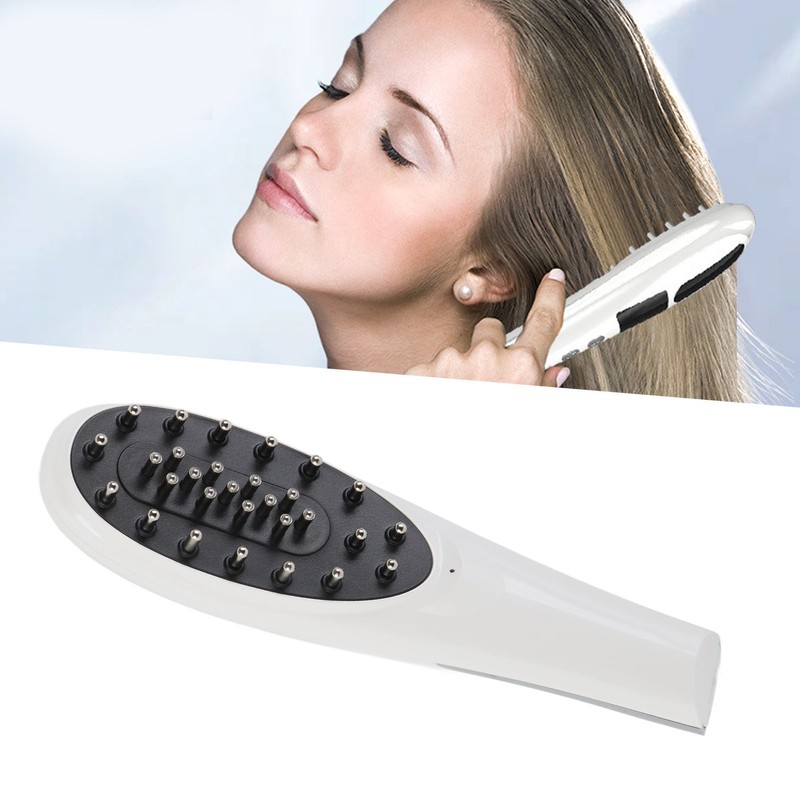 Electric Scalp Applicator Comb Red Lighting Vibration 5 Gears Microcurrent
