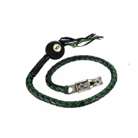 Dream Apparel 36" Leather Motorcycle Get Back Whip for Handlebar Biker with Black Pool Ball 8