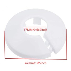Wall Flange Cover Collars Plastic Radiator Pipe Collars, 4 Pieces, Wall Flange Cover for Water Pipe Drain Line Outer Diameter Flange Decoration (20)