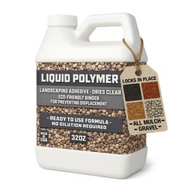 Liquid Polymer- 32 oz. Ready to use. No Mixing Required for Outdoor use to Bond Sand, Gravel, Stones, Mulch and More.