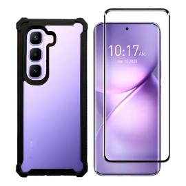 Funda Para Celulares Carcasas 3d Curved Glass Templado Como La Imagen Infinix Hot 60 Pro Plus Pegamento Completo                                      