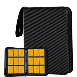Card Binder 9 Pocket Premium Zipper Trading Card Album 720 Cards Folders for Collectible MTG TCG Sports Cards Binder (Dark Black)