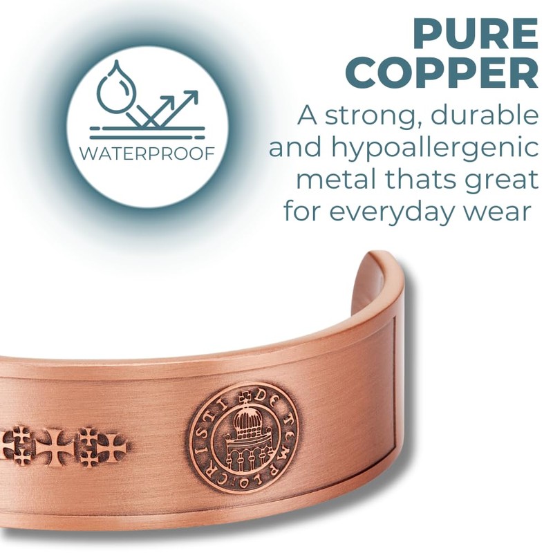 Willis Judd Knights Templar Cross Men's Pure Copper Magnetic Adjustable
