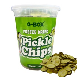 G-BOX Freeze Dried Kosher Pickle Chips, Keto| Low-Calorie Snacks| Original 1.2 OZ | Healthy Snacks for Adults with Dill Pickles Flavor, Perfect Lunchables Option | Made in USA.