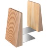 DRELIFAM Ash Wood Book Ends Heavy Duty Handmade Book Ends