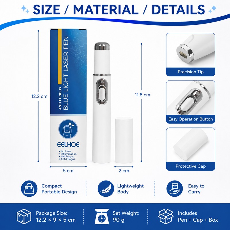 Portable Nail Care Pen for Toenails – Blue Light Grooming