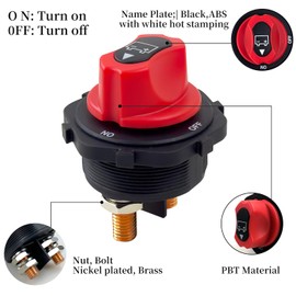 FXC Battery Disconnect Switch 12V-32V Battery Master Cut Shut Off Isolator Switch Max. 32V DC 300A ON-Off Power Battery Kill Switches for Car Off-Road Vehicle Truck Boat RV Marine