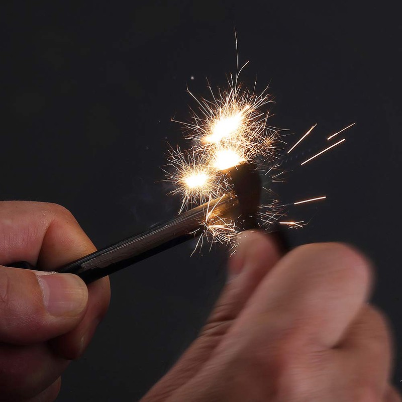 DOSMAMZ Compact Fire Starter, with Scraper Striker, 3PCS Replaceable Threaded