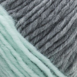 Lion Brand Yarn (1 madeja) Scarfie Bulky Hilado, Menta/Plata