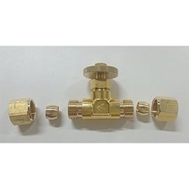 Flowbar Brass Intermediate Ring Needle Valve MVRW-0208 1/4x8