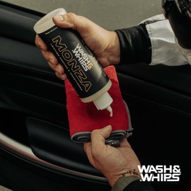 WASH&WHIPS Monza Leather Coating & Conditioner for Car Interiors, Moisturizes Furniture, Restores & Protects Leather Seats, Surfaces, Dashboards - Helps Prevent Cracking, Drying, or Fading, 16 fl oz
