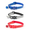 Ancol Gloss Reflective Cat Collar with safety buckle Silver