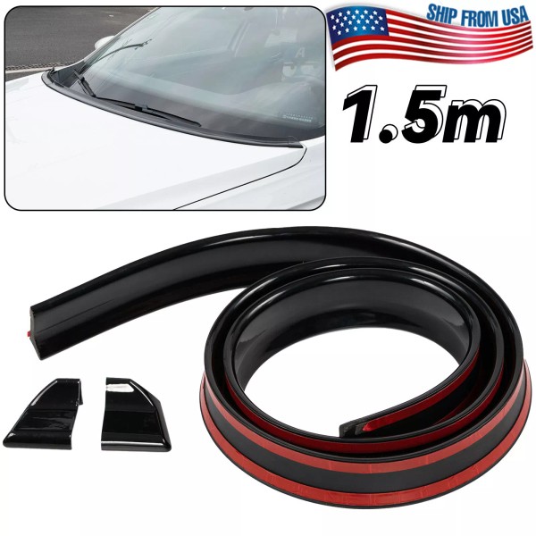 Unbranded 59“ GLOSS BLACK Universal Car Rear Roof Trunk Spoiler