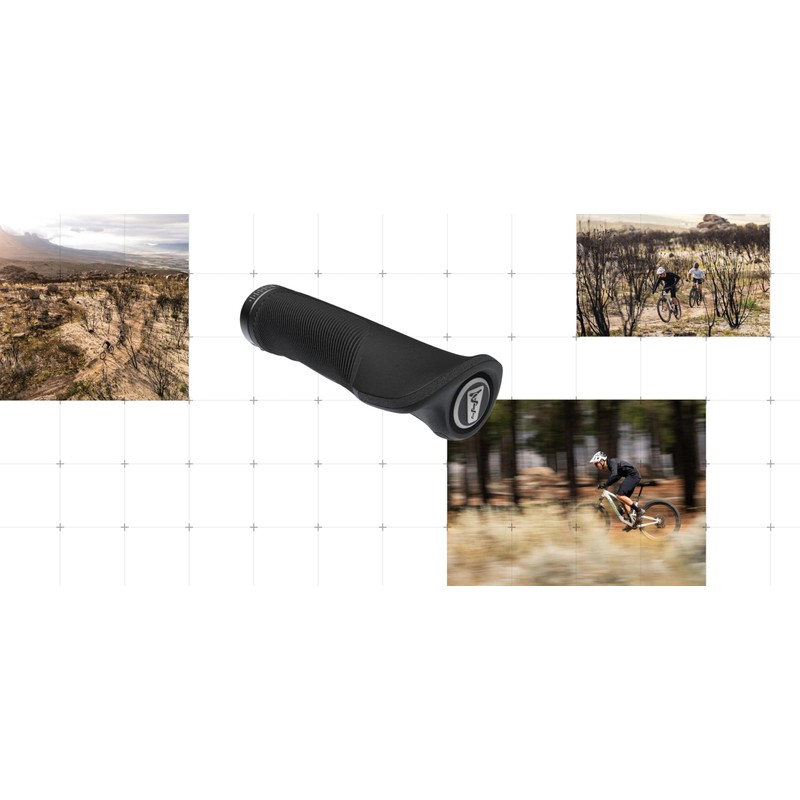 SQlab Trekking Grip 710 2.0 Ergonomic Bicycle Grip in Black,