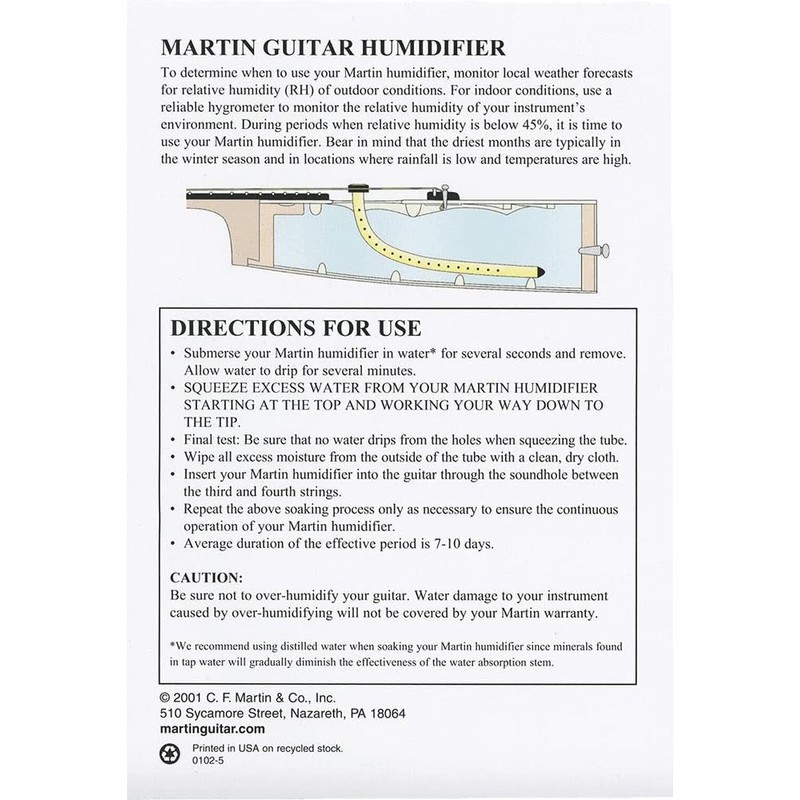 Martin Guitar Humidifier