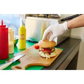 Eunicole Latex Disposable Powder Free Glove, Restaurant, Food Service, Kitchen Cooking, Painting, School, Nail Service, Cleaning, Janitorial (Small, 100pcs)