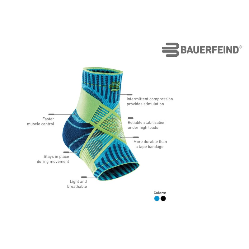 Bauerfind SPORTS ANKLE SUPPORT 8 Envelope and Fixed, Breathable Ankle