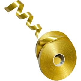 Curling Ribbon Rolls 5mm Width Crimped Ribbon for Balloons String Gift Wrapping Florists Wedding Party Decoration Festivals Arts/Crafts and Christmas Gold 100 Meters