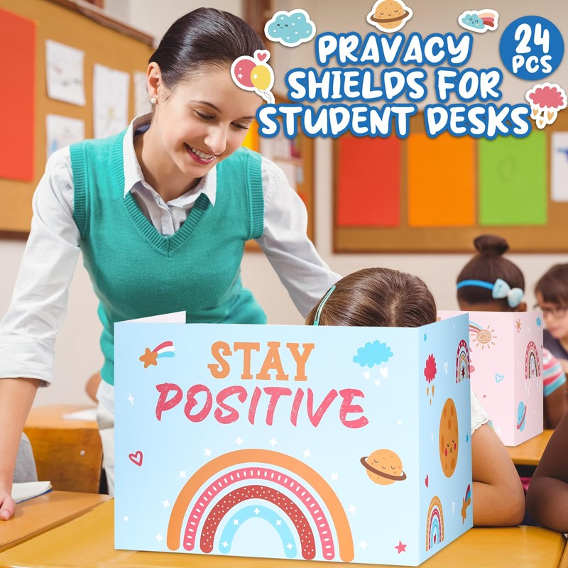 Honoson 24 Pcs Bulk Inspirational Privacy Folders for Students Cardboard