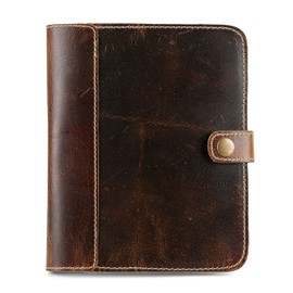 Fausta Refillable Leather Journal for Writing, 256 Pages (8 x 6 In) | Leather Bound Lined Notebook | Writing Office Diary, Notepad for Travel | Perfect for Gifting for Men and Women