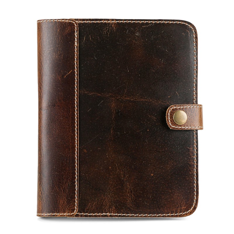 Fausta Refillable Leather Journal for Writing, 256 Pages (8 x