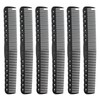 6pcs Carbon Fine Cutting Combs Salon Barber Plastic Hairdressing Flat
