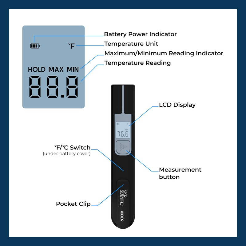 Sper Scientific 800109 IR Pen with True D:S Laser Guide