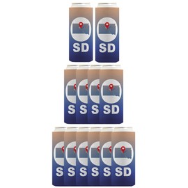 South Dakota Pride Gifts Love South Dakota SD Great Plains Region State Pride 12-Pack Ultra Slim Can Coolies