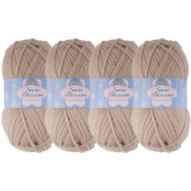 JubileeYarn Snow Blossom Yarn - DK Wool - Latte - 4 Skeins