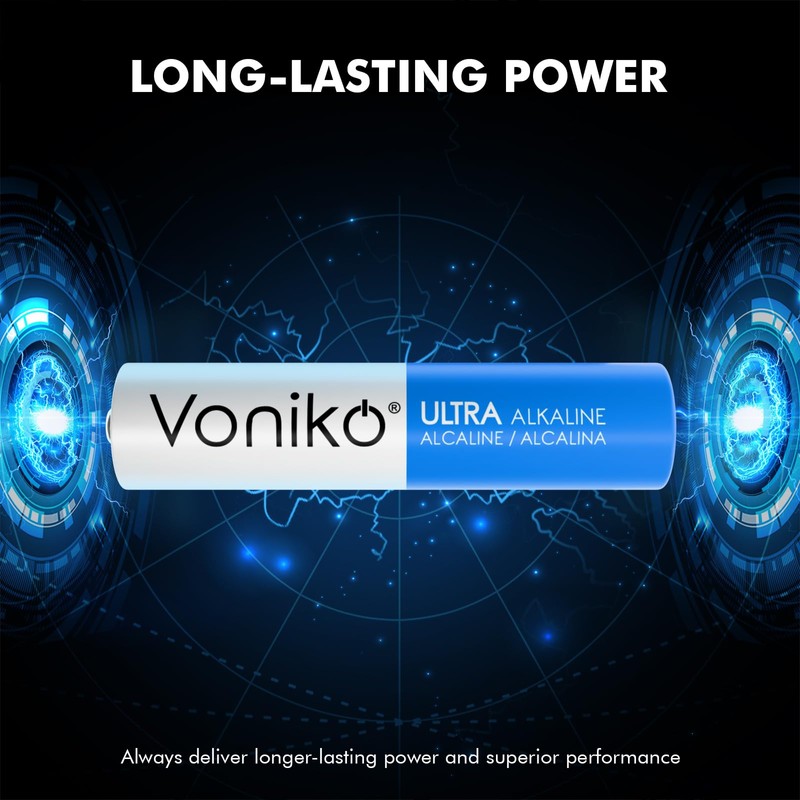 Voniko Ultra AAA Batteries 12 Pack - Alkaline Triple A