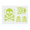 4 x 'Pixel Skull' Temporary Tattoos - Water Resistant, Skin-Safe,
