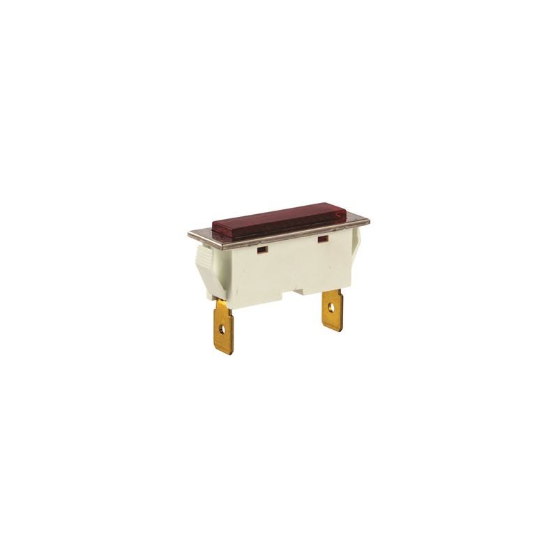 Snap in Rectangular Indicator Light, 0.375" x 1.28" Panel Cutout,